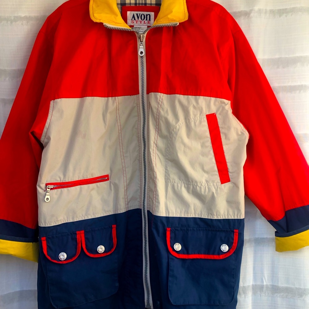 Vintage 90’s Avon Style color block coat
